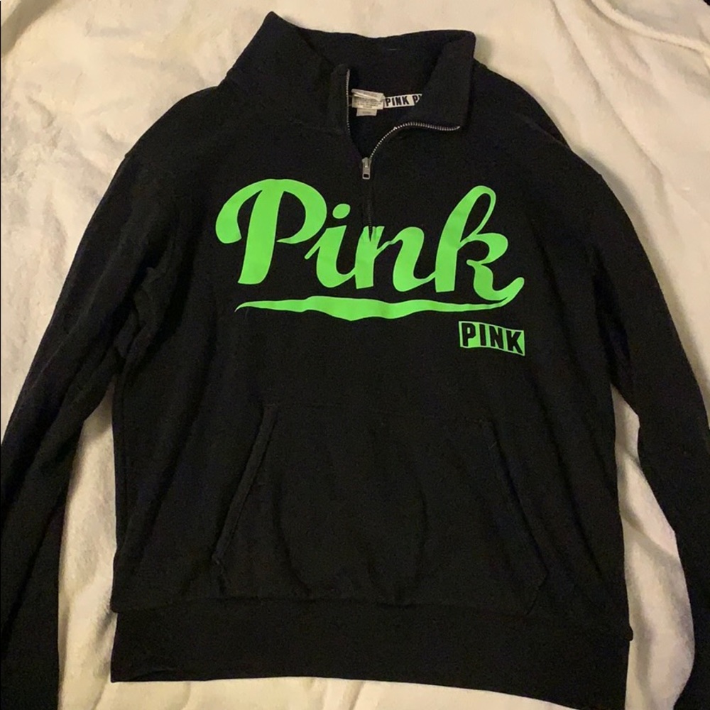 Worn once! Almost brand new PINK quarter zip.
